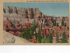 Vintage Postcard  The Window Wall Bryce Canyon National Park Southern Utah
