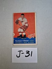 #1957-58 TOPPS #46 NORMAN ULLMAN ROOKIE HOCKEY CARD HOF PLAYER #J-31