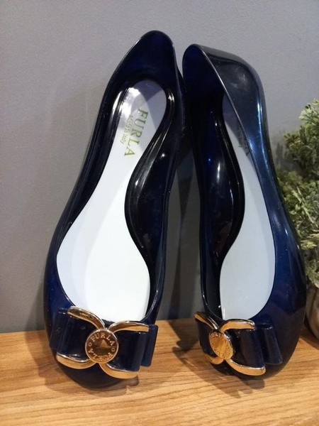 Women Furla Heels Gold Silicone 35.5