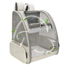 Texsens Pet Backpack Carrier for Small 12.6"L x 11.4"W x 16.5"H, Creamy White