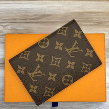 Louis Vuitton Monogram Canvas Passport Holder Cover Brown Wallet