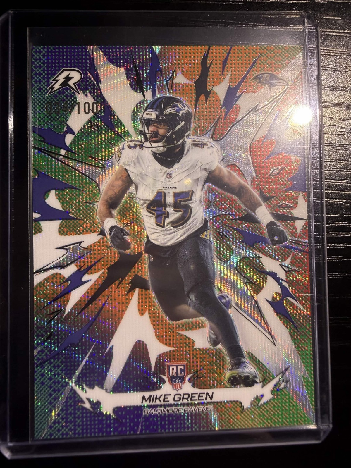 2025 Mike Green  Topps Resurgence White Surge /100 Baltimore Ravens