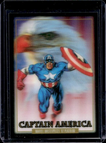 2024 Upper Deck Marvel Masterpieces '92 Platinum Captain America Lenticular #16