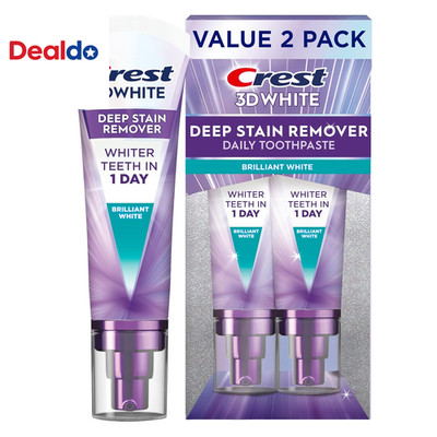 3Dwhite Brilliance Deep Stain Remover Brilliant White Toothpaste - 3.1Oz/2Pk