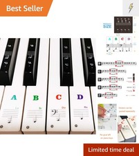 Piano Keyboard Stickers for 88/61/54/49/37 Key, Bold Large Letter Piano Stick...