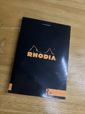 Rhodia Staplebound Notepad - Lined 80 sheets - 3 3/8 x 4 3/4 - Black cover