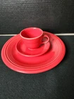 Fiesta Ware 3pc Place Set Scarlet Red Dinner Plate, Salad Dish, Java Mug