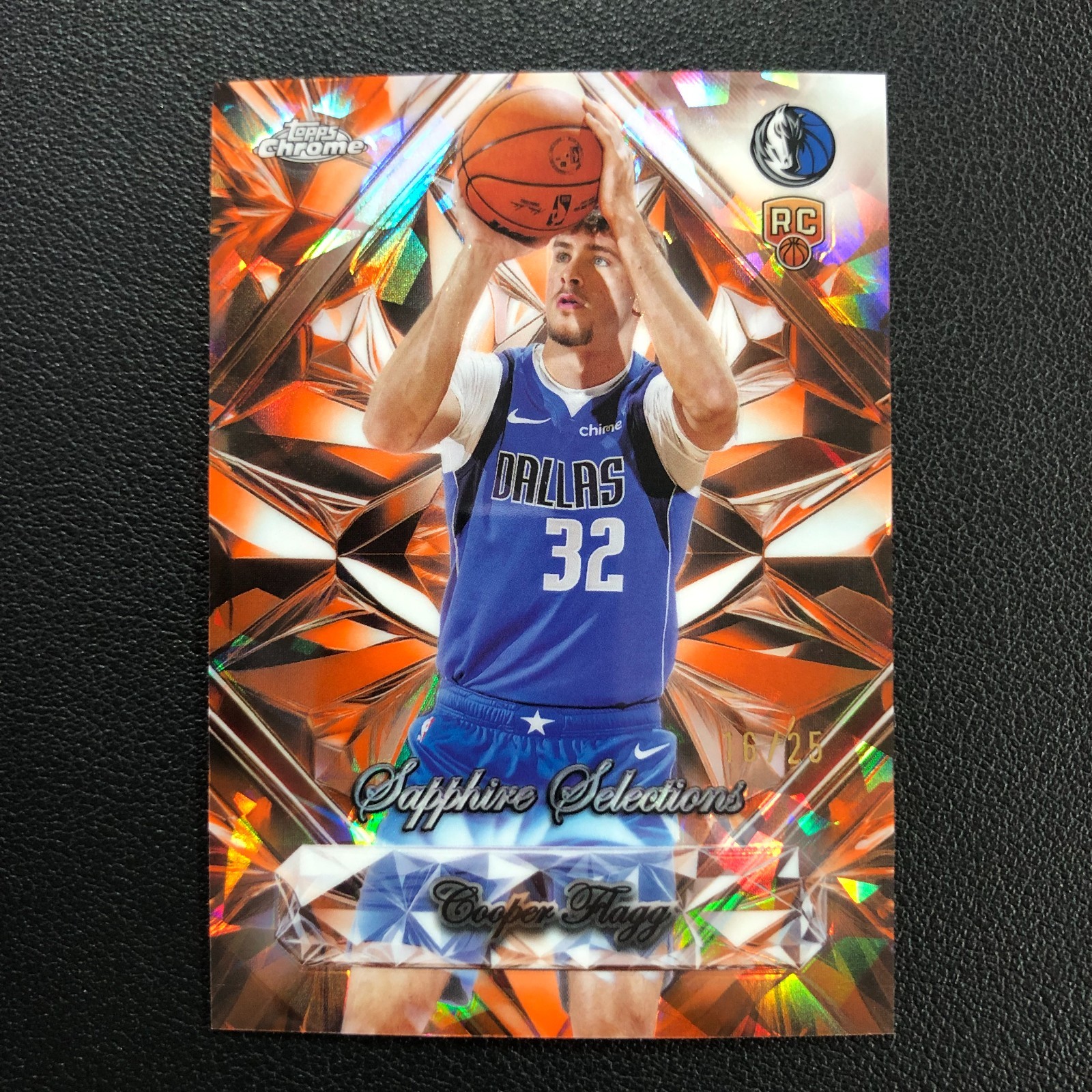 2025-26 Topps Sapphire Edition Sapphire Selections Cooper Flagg RC Orange /25