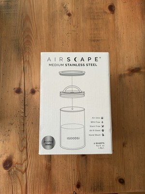 NEU ungeöffnete Box Edelstahl Airscape Kaffee Vorratsbehälter mit Deckel 500g