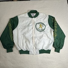 1989 Chalkline Oakland Athletics Bomber Jacket MLB Baseball Size XL 