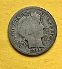 1906-D Barber Dime. 90% Silver. Good Condition. Charity Auction/Animal Rescue.