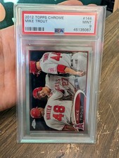 2012 TOPPS CHROME #144 MIKE TROUT , LOS ANGELES ANGELS - PSA 9 MINT