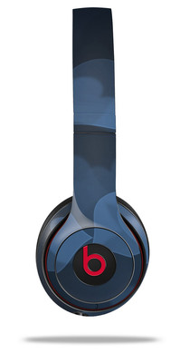 Skin Wrap for Beats Solo Wireless 2 3 4 Bokeh Hearts Blue SKIN ONLY