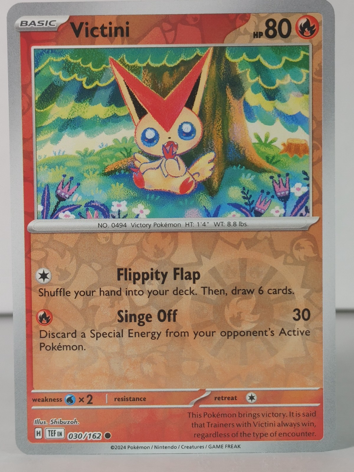 Victini -  reverse holo - SV: Temporal Forces #030 - POKEMON - NM - V