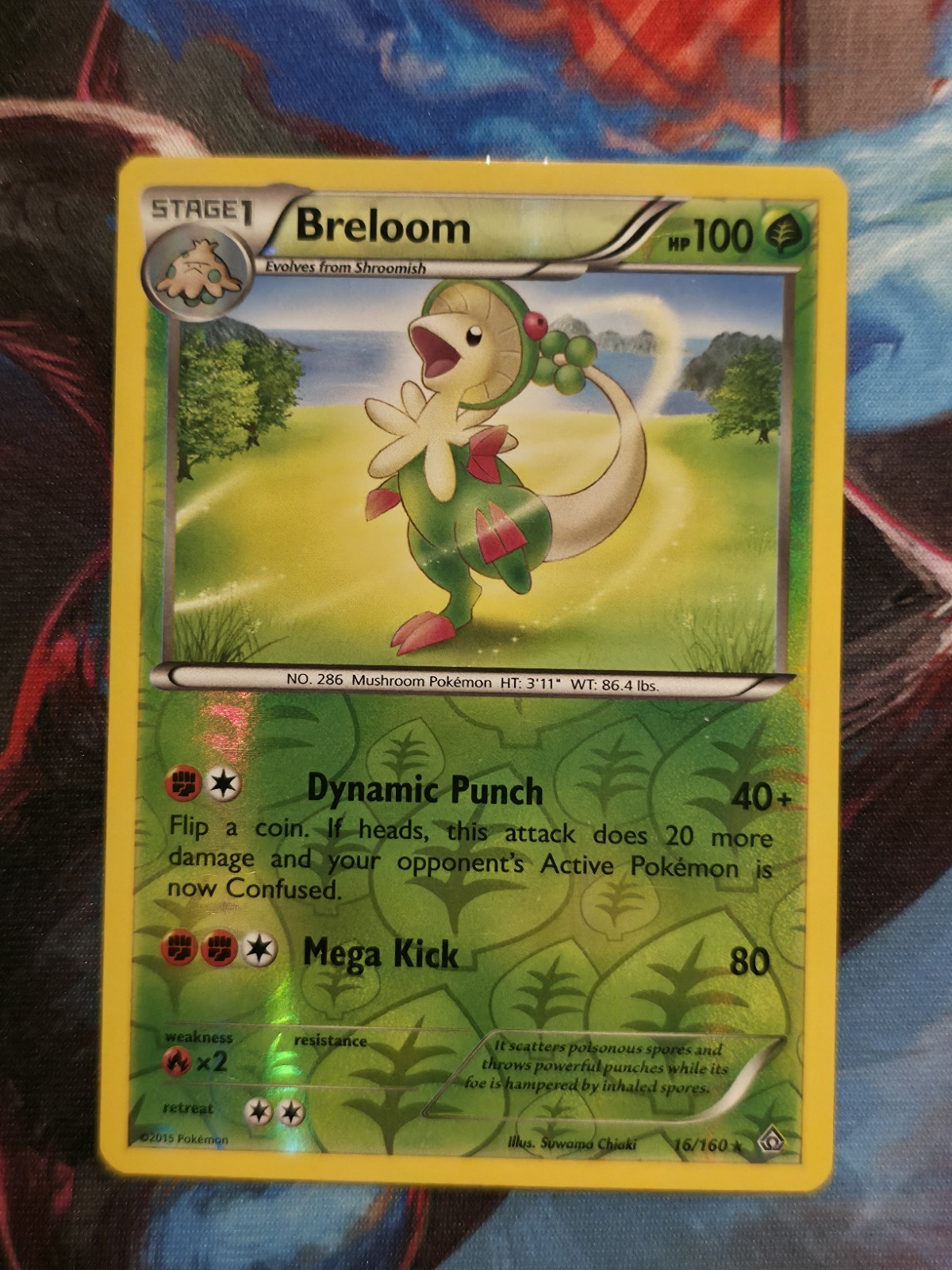 Breloom 16/160 XY Primal Clash Reverse Holo Rare Pokemon Card