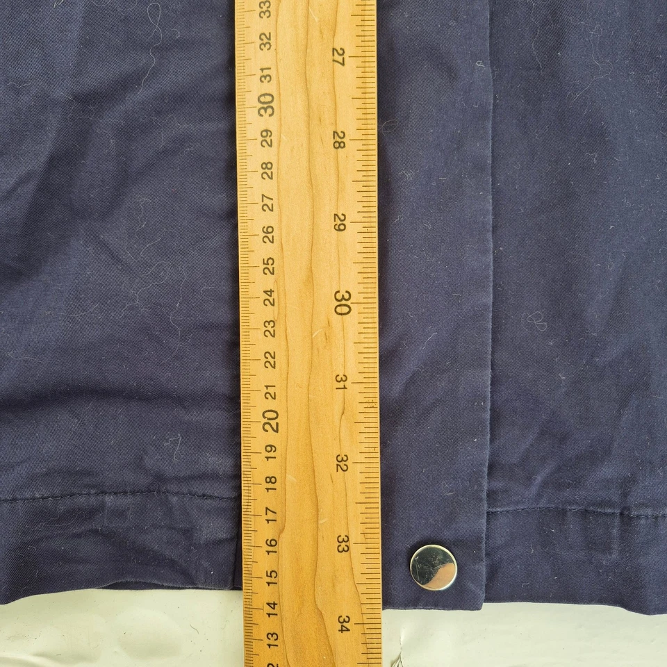 Женское пальто-парка OASIS 10 темно-синее из хлопковой смеси верхняя одежда с капюшоном - Изображение 2 из 4