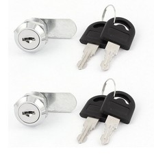 2pcs 18mm Male Thread Cabinet Toolbox Drawer Cupboard Cam Lock w Keys