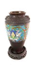 Lovely Antique 19th Century Chinese Bronze Champleve Vase with Taotie masks