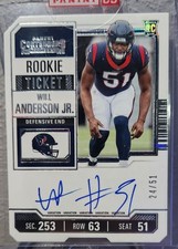 2023 Panini Contenders Will Anderson Jr. RC Auto #24/51