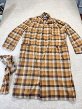 Vintage Pendleton Shawl Collar Virgin Wool Tartan Belted Robe Size Large