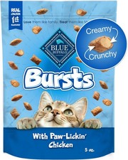 Blue Buffalo Bursts Crunchy & Creamy Cat Treats,  5-oz Bag