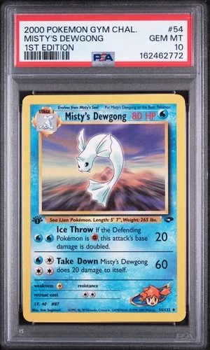 2000 POKEMON GYM CHALLENGE 1ST EDITION #54 MISTY'S DEWGONG PSA 10