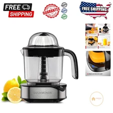 1.2L Electric Lemon Squeezer with Auto-Reversing & Pulp Control - Black