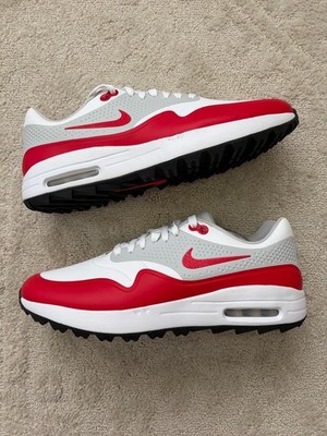 Nike Air Max 1 Golf 2019 University Red White Grey Men's Size 10.5 AQ0863-100