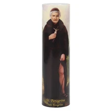 St Peregrine, LED Flameless Devotional Prayer Candle