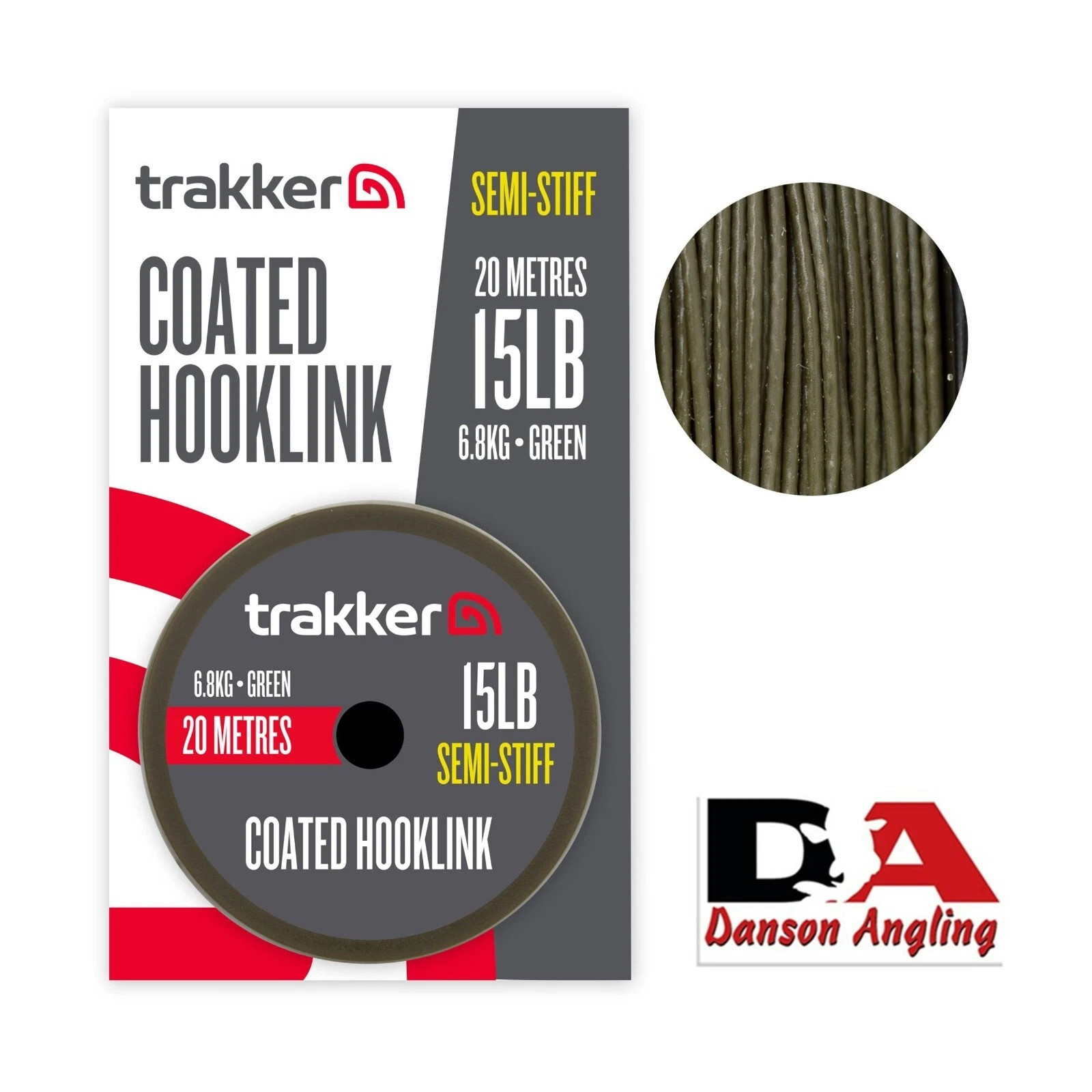 Trakker Semi Stiff Coated Hooklink 45lb Carp Fishing