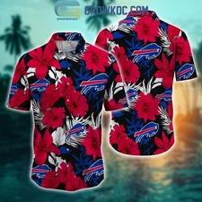 Buffalo Football Team Billss Hawaiian Button Down Shirt Unisex Adults S-5XL