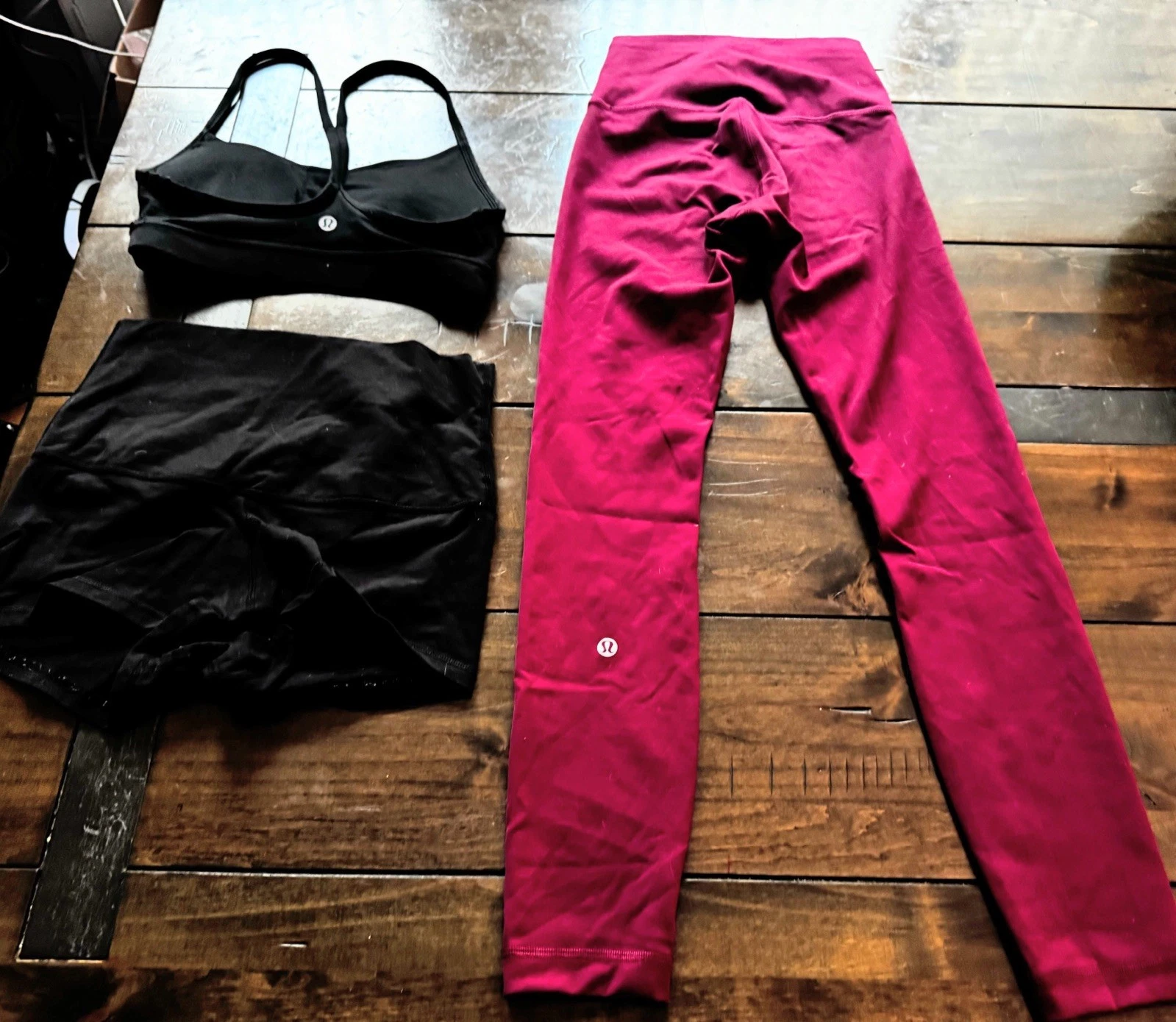 2 Lululemon set Train HR Tight 25” Magenta Purple MGPR Pant Everlux NWT