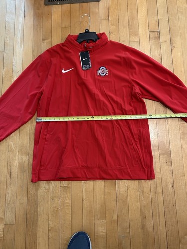 OHIO STATE BUCKEYES Nike Sideline Coach LS Half-Zip Hoodie Jacket Men Sz XL -NWT - Picture 21 of 23