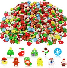 150 Pcs Christmas Mini Erasers Cute Animal, Santa, Snowflakes, Desk Pets