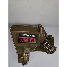 Icefang Tactical Dog Harness Large Coyote Brown K9 Vest In Training Patches
