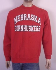 vintage 80s 90s Nebraska Cornhuskers Sweatshirt NCAA fotl USA Made SZ XL