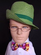 Handmade Pre-tied Bow Tie Brightly Colored Space Pattern