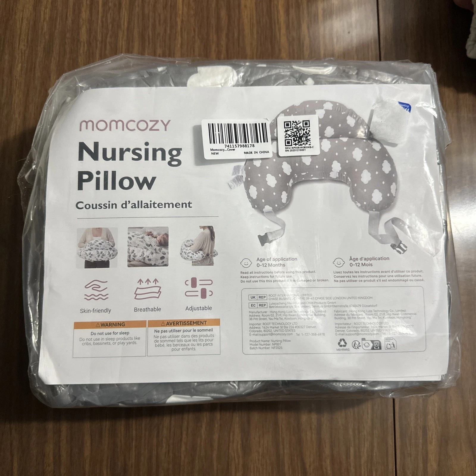 Momcozy Nursing Pillow Gray With Clouds Brand New
Opens in a new window or tab