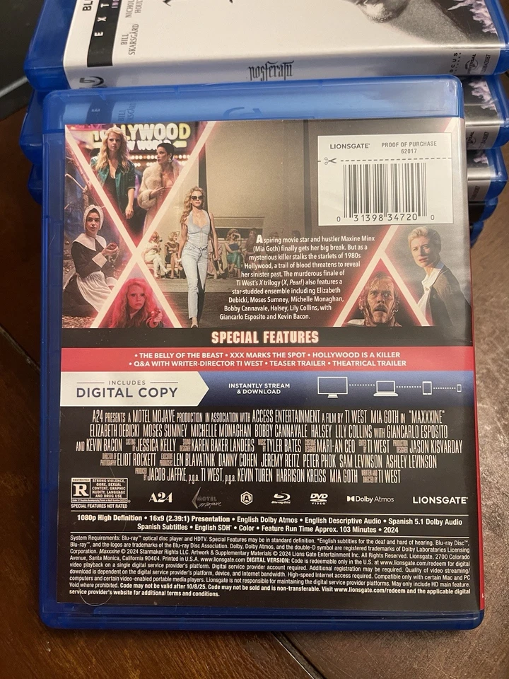 Maxxxine (Blu-ray+DVD+Digital Code) ⚠️OPEN BOX⚠️ - Image 2 of 2
