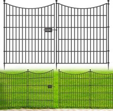 10PACK Decorative Garden Fence with Gate Heavy Duty Metal Animal Barrier Fencing