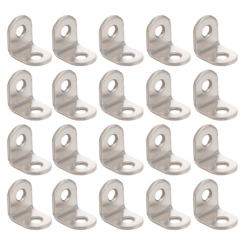 20 Pcs Stainless Steel Corner Code Fasteners 40mm Metal Angle Brackets ...