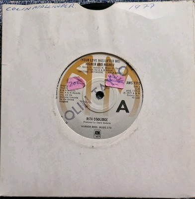 VINTAGE VINYL - YOUR LOVE HAS LIFTED ME HIGHER by RITA COOLIDGE - 7 INCH SINGLE
