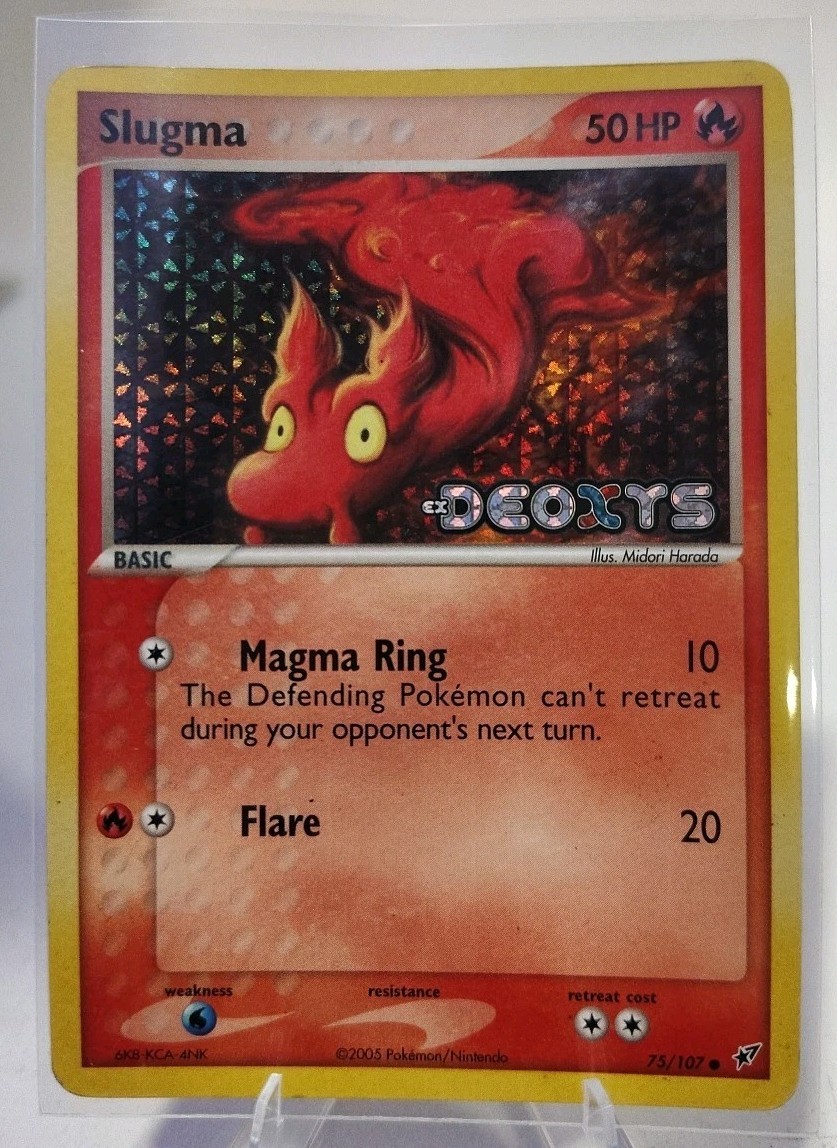 Pokemon Slugma Reverse Holo 75/107 Ex Deoxys LP/MP