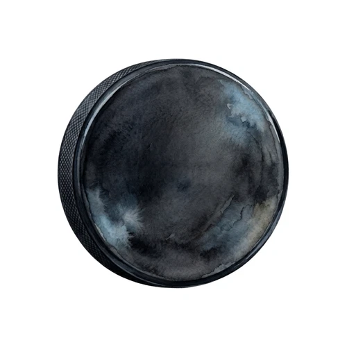 Ice Hockey Puck Self Adhesive Sticker