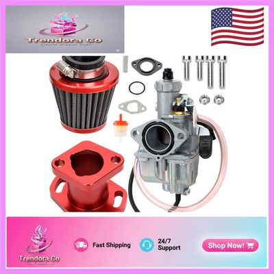 #ad 26mm Carb and Air Filter Stage 1 Kit for Predator 212cc Engines – Red $48.99