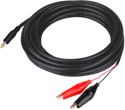 KSK 79-Inch Trail Camera Power Cord with Alligator Clips, 4.0X1.7Mm DC External 