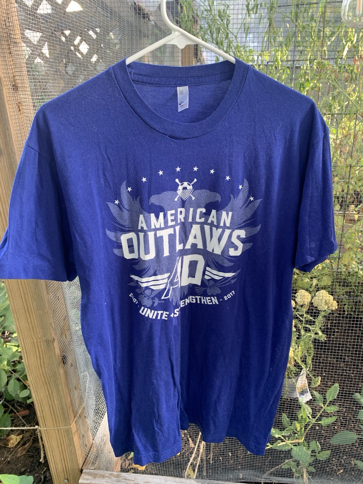 American Outlaws Vintage 2017 Member Shirt - USMNT Supporters - Size L - Used