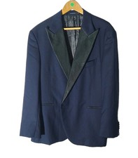 Men s Suitsupply La Spalla Wedding Tuxedo Dinner Jacket Navy blue 100 Wool 50R