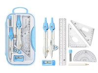 Geometrie Set 9 Teilig Zirkel Lineal Geodreieck Etui Schule Set