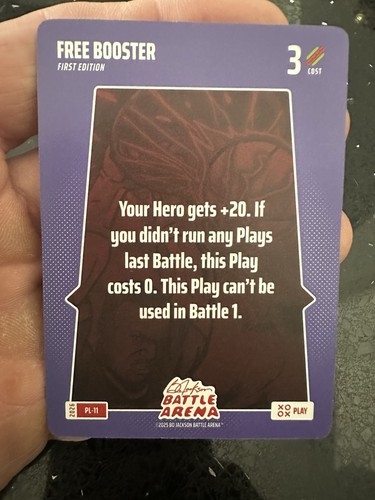2026 Bo Jackson Battle Arena Play Card Free Booster PL-11